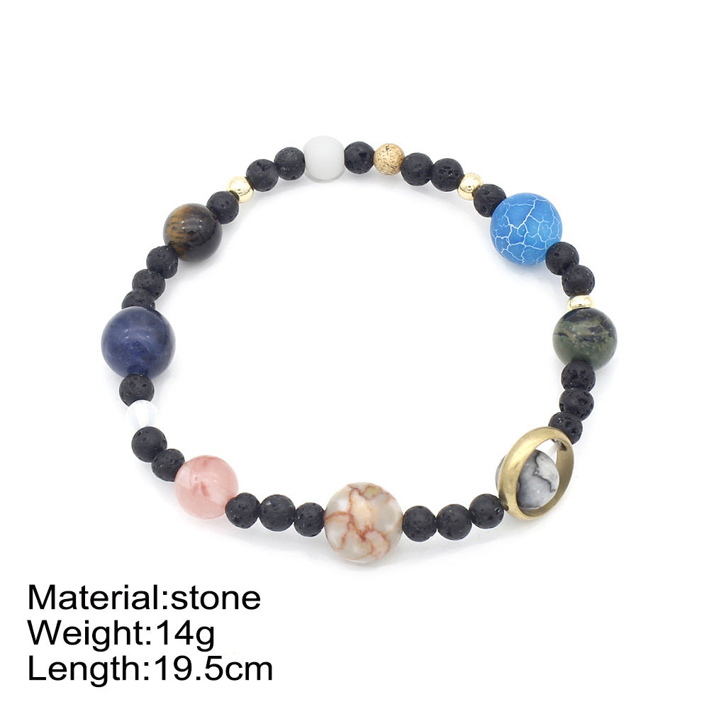 Wholesale Eight Big Planet Stone Bracelet